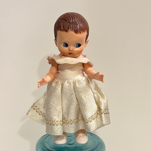 Vintage Small Standing Doll (Movable Eyes And Arms ) 5.5 Inches Tall - Picture 1 of 12